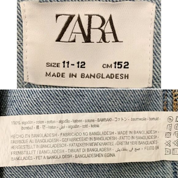 Zara Unisex Blue Denim Jacket - Picture 11 of 12